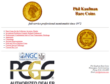 Tablet Screenshot of pkcoins.com